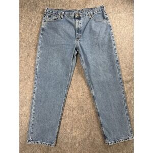Carhartt Mens Jeans 42x29 Blue Denim Traditional Fit Work Pants RN 14806
